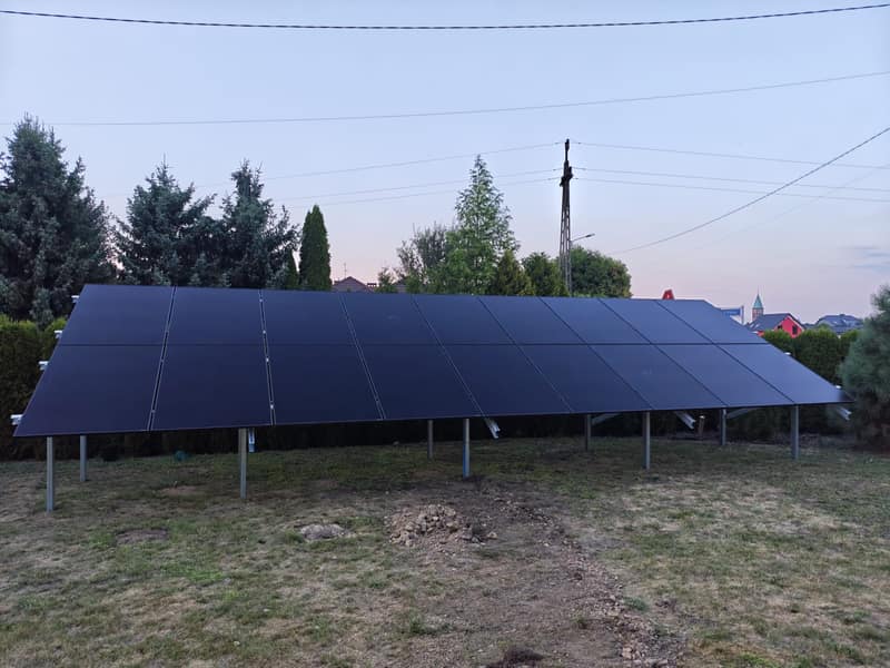 Instalacja fotowoltaiczna gruntowa 8,46 kWp na konstrukcji stalowej — Bojszowy