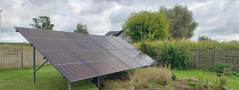 Instalacja fotowoltaiczna na konstrukcji gruntowej w Głębokiem